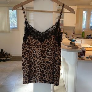 Zara leopard cami size small